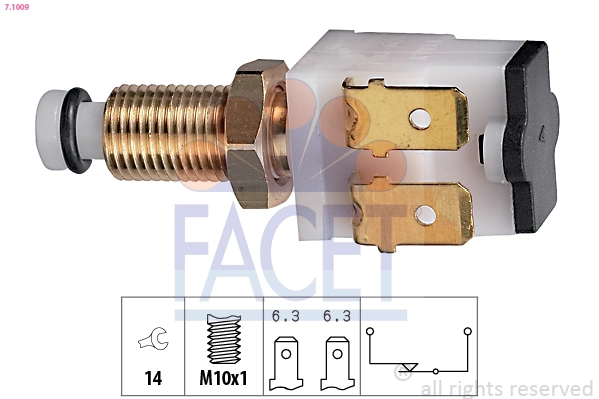 Stop Light Switch Made in Italy - OE Equivalent 7.1009