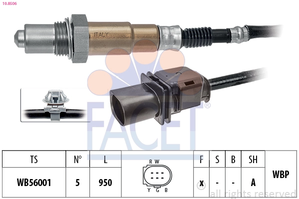 Oxygen Sensor Made in Italy - OE Equivalent 10.8506