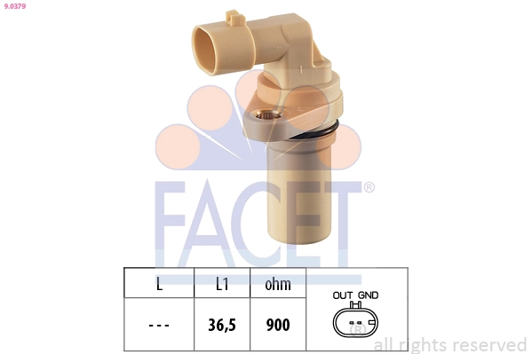 Sensor, crankshaft pulse Made in Italy - OE Equivalent 9.0379