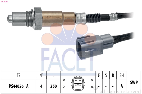Oxygen Sensor Made in Italy - OE Equivalent 10.8529