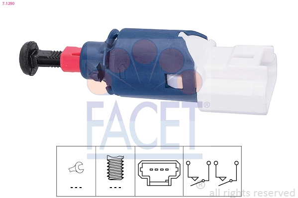 Switch, clutch control (cruise control) Made in Italy - OE Equivalent 7.1290