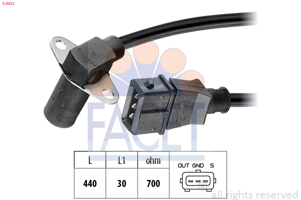 Sensor, crankshaft pulse Made in Italy - OE Equivalent 9.0032