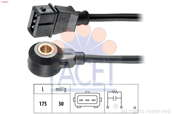 Knock Sensor Made in Italy - OE Equivalent 9.3072