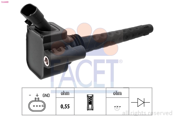Ignition Coil OE Equivalent 9.6449