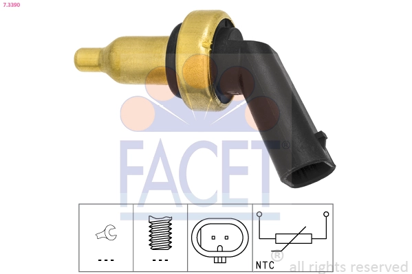 Sensor, coolant temperature Made in Italy - OE Equivalent 7.3390