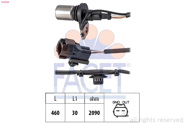 Sensor, crankshaft pulse Made in Italy - OE Equivalent 9.0720