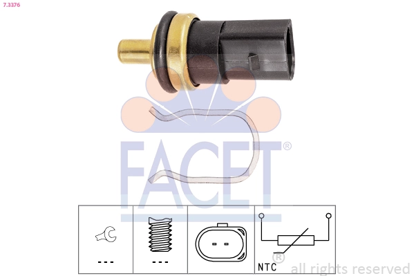 Sensor, coolant temperature Made in Italy - OE Equivalent 7.3376