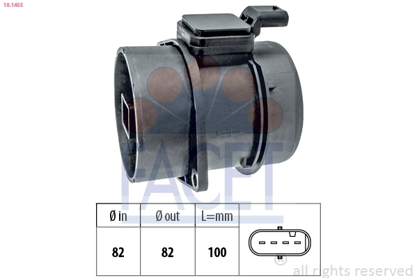 Mass Air Flow Sensor Made in Italy - OE Equivalent 10.1455
