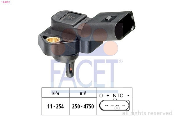 Air Pressure Sensor, altitude adaption Made in Italy - OE Equivalent 10.3012