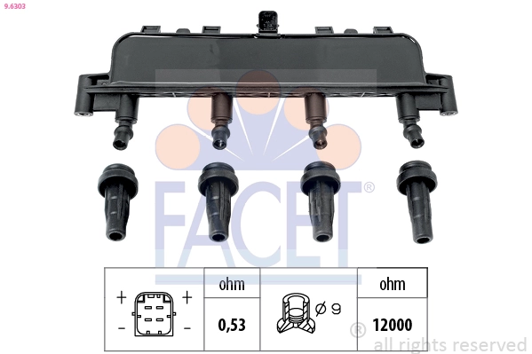 Ignition Coil OE Equivalent 9.6303