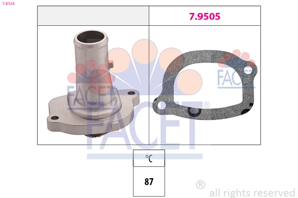 Thermostat, coolant Made in Italy - OE Equivalent 7.8124
