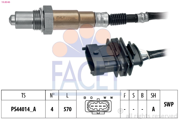 Oxygen Sensor Made in Italy - OE Equivalent 10.8546