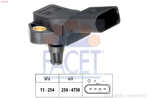 Air Pressure Sensor, altitude adaption Made in Italy - OE Equivalent 10.3112
