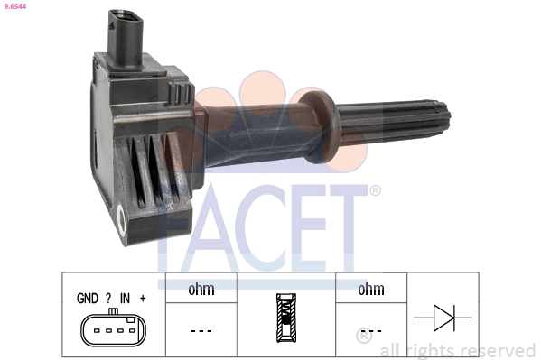 Ignition Coil Made in Italy - OE Equivalent 9.6544
