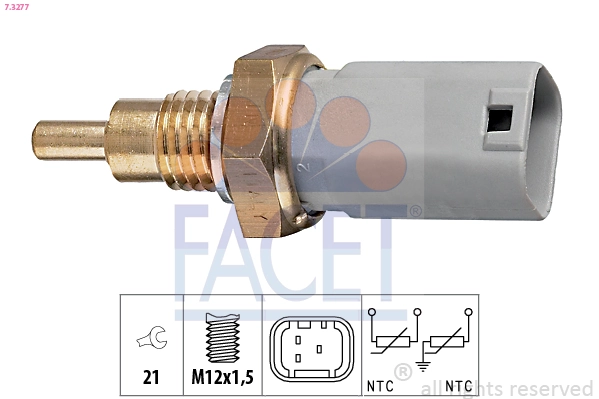 Sensor, coolant temperature Made in Italy - OE Equivalent 7.3277