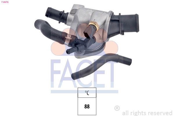 Thermostat, coolant Made in Italy - OE Equivalent 7.8676