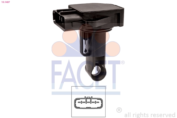 Mass Air Flow Sensor Made in Italy - OE Equivalent 10.1407