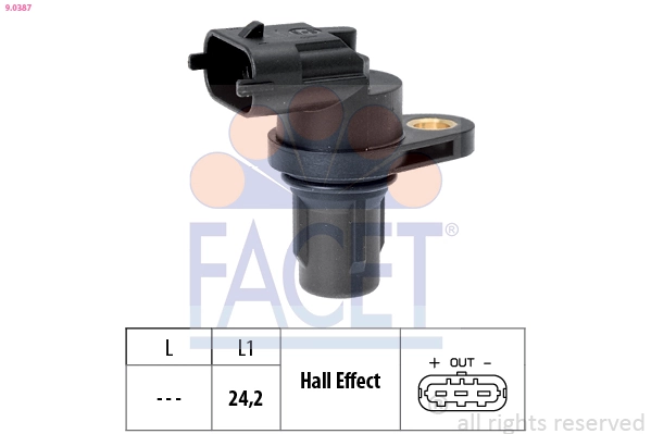 Sensor, engine speed Made in Italy - OE Equivalent 9.0387