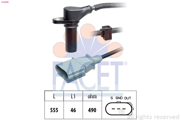 Sensor, crankshaft pulse Made in Italy - OE Equivalent 9.0505