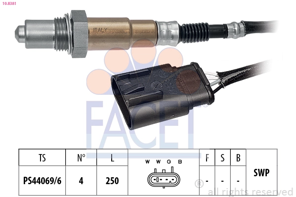 Oxygen Sensor Made in Italy - OE Equivalent 10.8381
