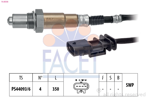 Oxygen Sensor Made in Italy - OE Equivalent 10.8508