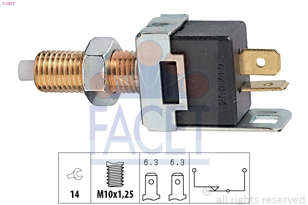 Stop Light Switch Made in Italy - OE Equivalent 7.1017