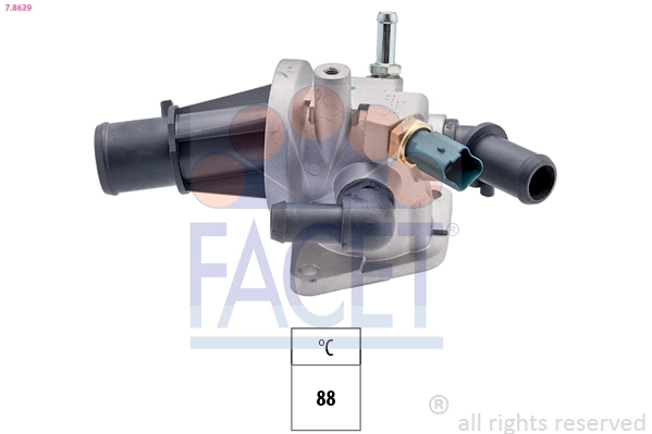Thermostat, coolant Made in Italy - OE Equivalent 7.8639