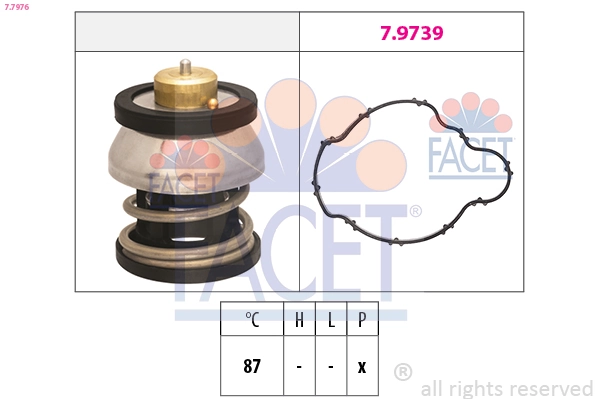 Thermostat, coolant Made in Italy - OE Equivalent 7.7976