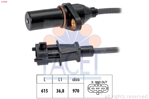 Sensor, crankshaft pulse Made in Italy - OE Equivalent 9.0569