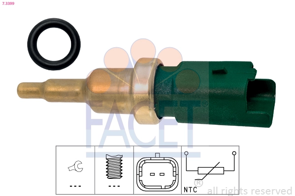 Sensor, coolant temperature Made in Italy - OE Equivalent 7.3399