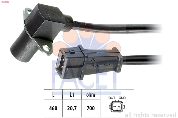 Sensor, crankshaft pulse Made in Italy - OE Equivalent 9.0030