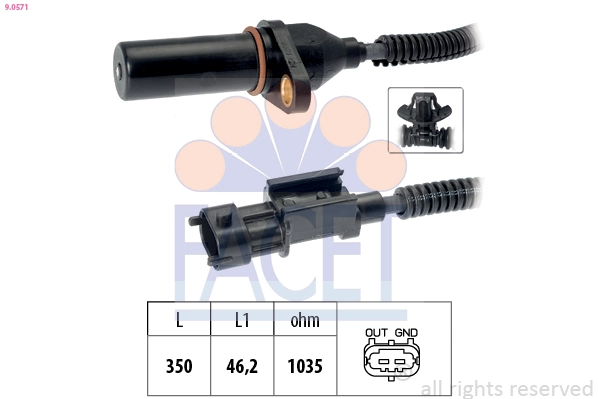Sensor, crankshaft pulse Made in Italy - OE Equivalent 9.0571