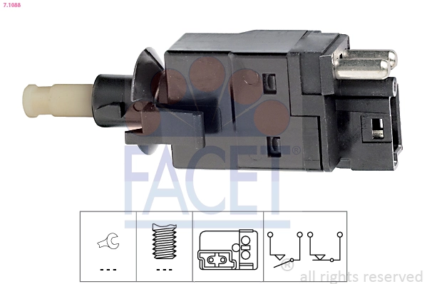 Stop Light Switch Made in Italy - OE Equivalent 7.1088