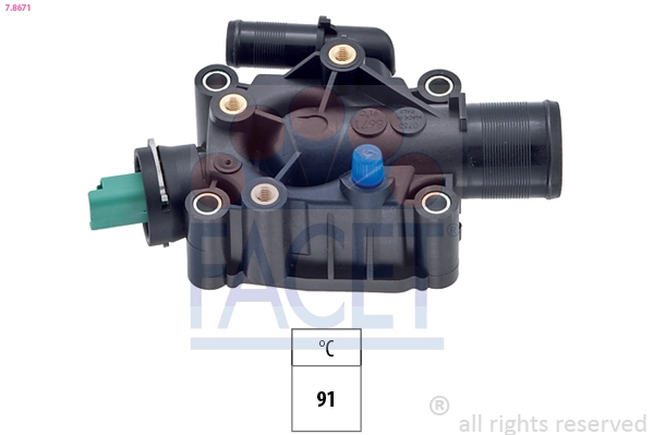 Thermostat, coolant Made in Italy - OE Equivalent 7.8671