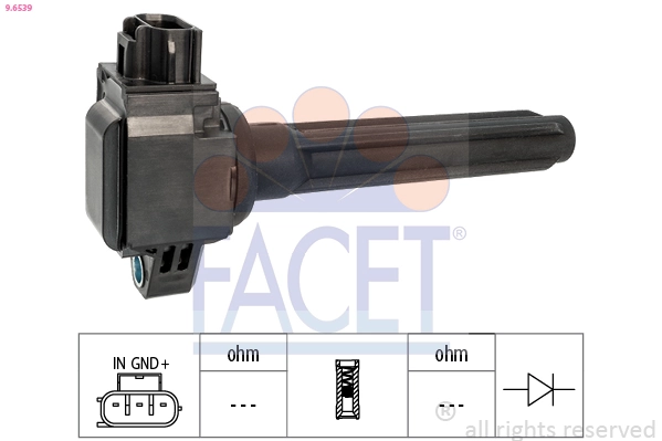 Ignition Coil Made in Italy - OE Equivalent 9.6539