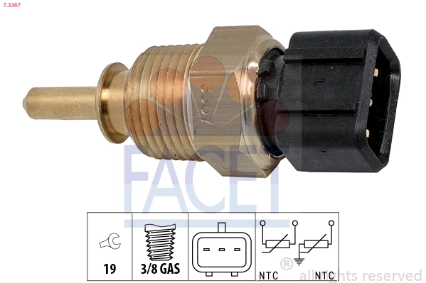 Sensor, coolant temperature Made in Italy - OE Equivalent 7.3367