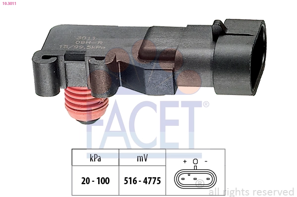 Air Pressure Sensor, altitude adaption Made in Italy - OE Equivalent 10.3011