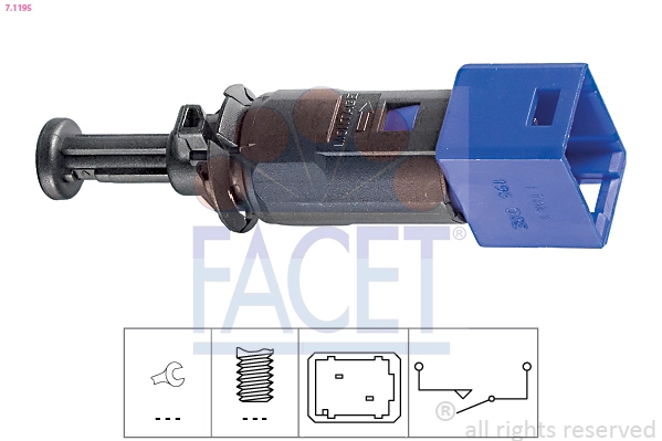 Stop Light Switch Made in Italy - OE Equivalent 7.1195