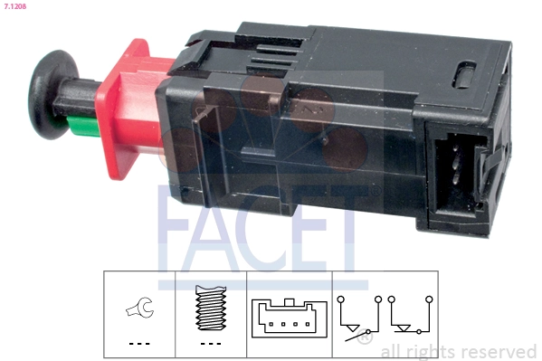 Stop Light Switch Made in Italy - OE Equivalent 7.1208