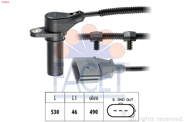 Sensor, crankshaft pulse Made in Italy - OE Equivalent 9.0504