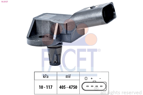 Air Pressure Sensor, altitude adaption Made in Italy - OE Equivalent 10.3157