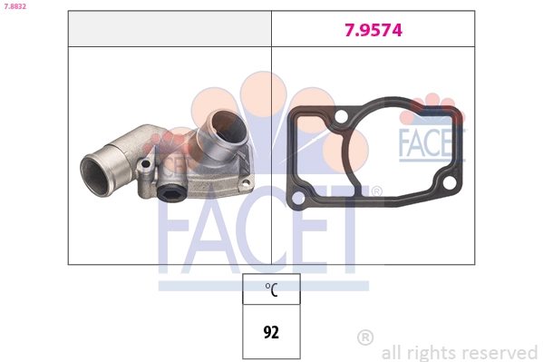 Thermostat, coolant Made in Italy - OE Equivalent 7.8832