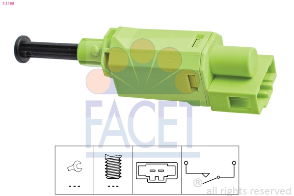 Switch, clutch control (cruise control) Made in Italy - OE Equivalent 7.1198