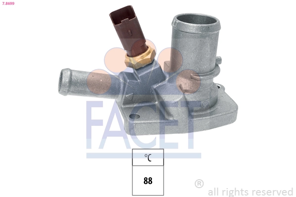 Thermostat, coolant Made in Italy - OE Equivalent 7.8699
