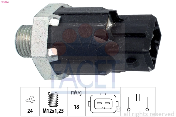 Knock Sensor Made in Italy - OE Equivalent 9.3224
