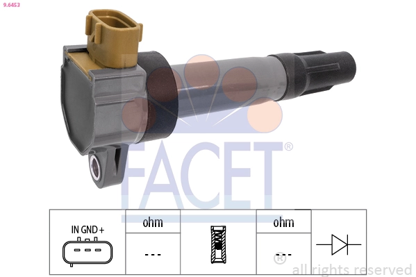 Ignition Coil Made in Italy - OE Equivalent 9.6453