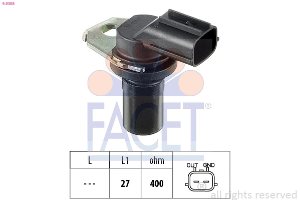 RPM Sensor, automatic transmission Made in Italy - OE Equivalent 9.0308