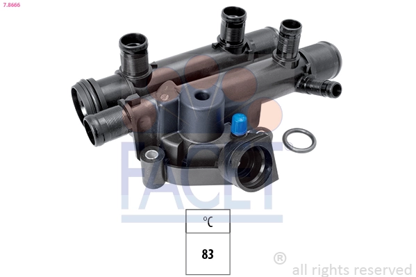 Thermostat, coolant Made in Italy - OE Equivalent 7.8666