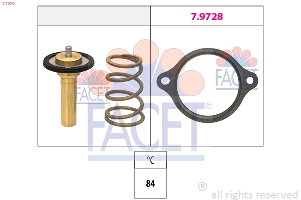 Thermostat, coolant Made in Italy - OE Equivalent 7.7970