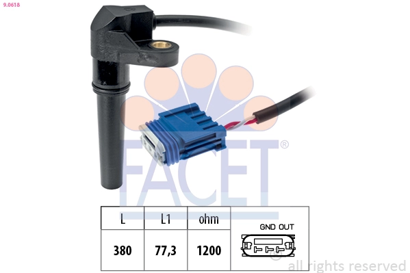 RPM Sensor, automatic transmission Made in Italy - OE Equivalent 9.0618